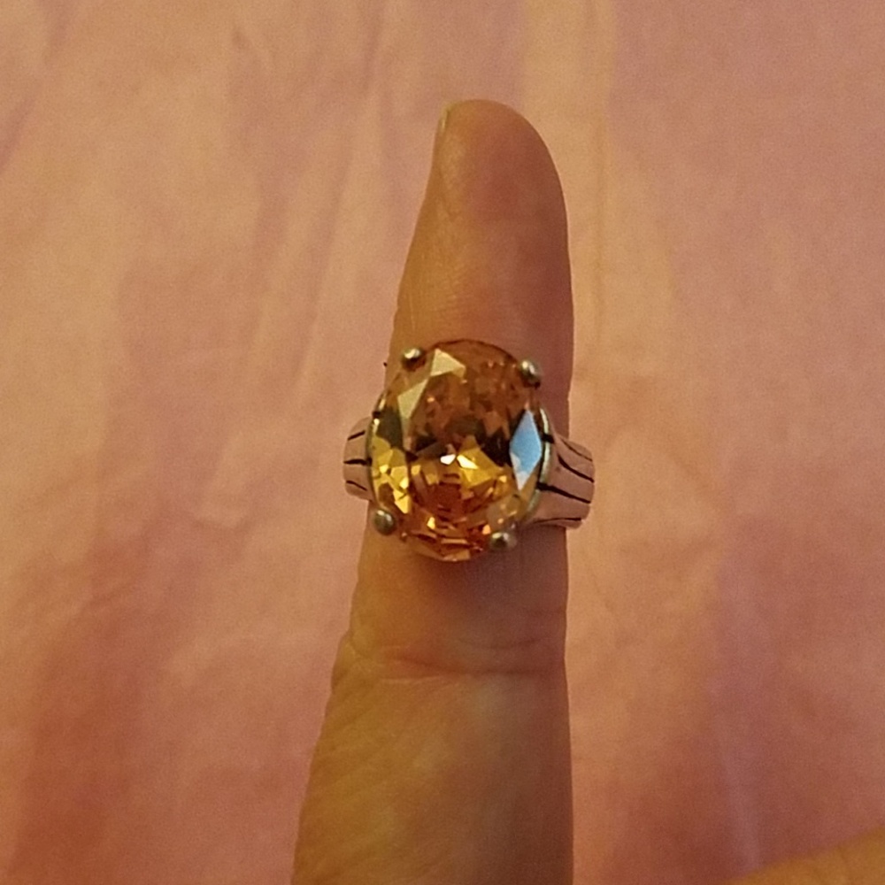 Silpada sterling and orange stone ring